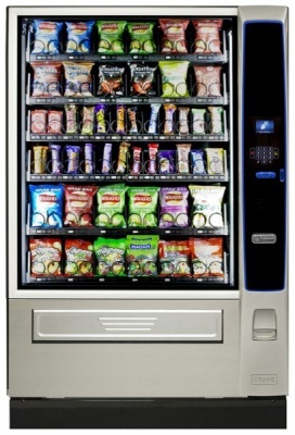 CRANE MERCHANT MEDIA 6 KEYPAD Snack, Food & Cold Drink Vending Machine